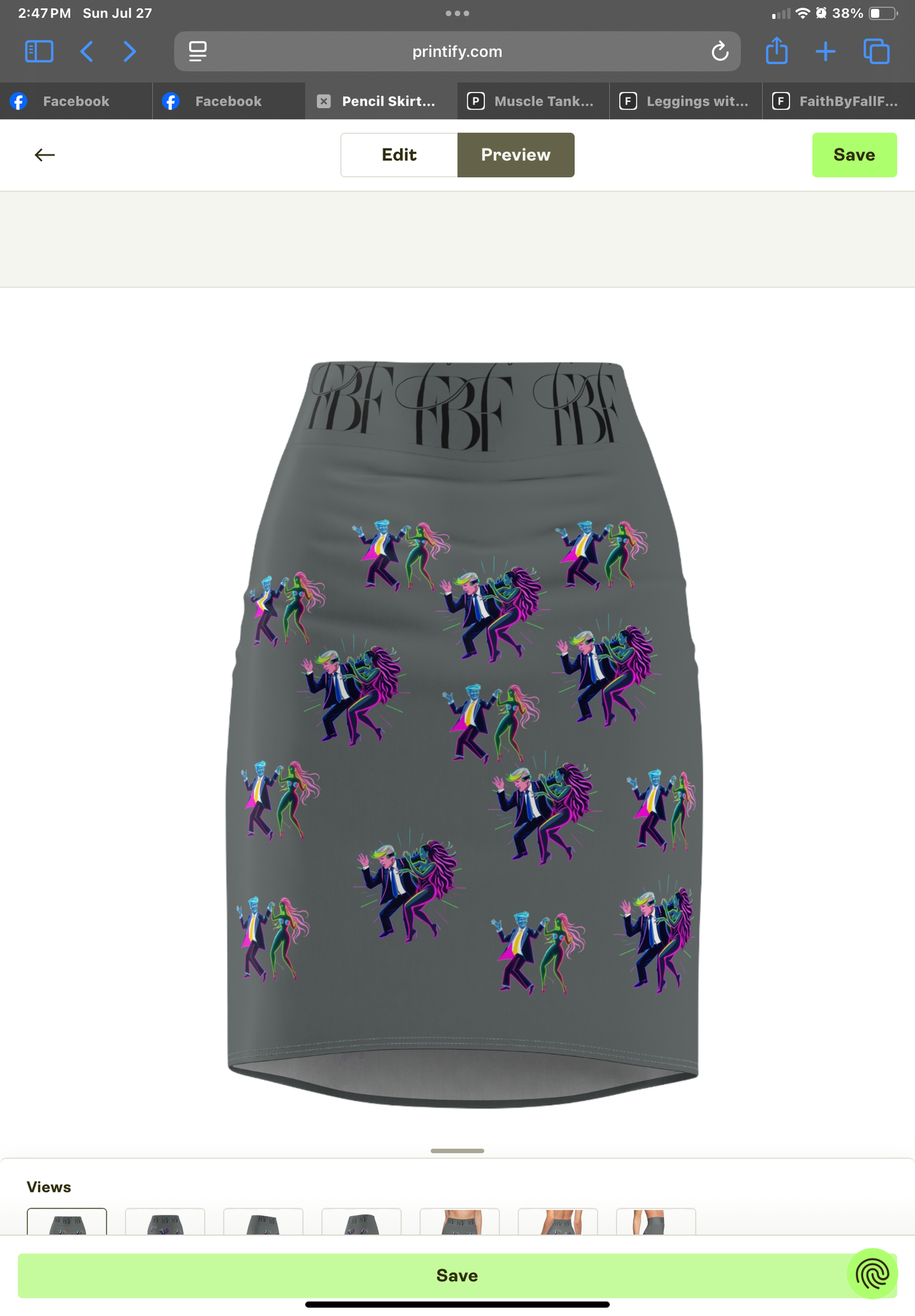 Stylish Dance-Themed Women's Pencil Skirt, Trendy Skirt for Parties, Night Out, Dance Lovers, Gift for Her, Unique Fashion Statement