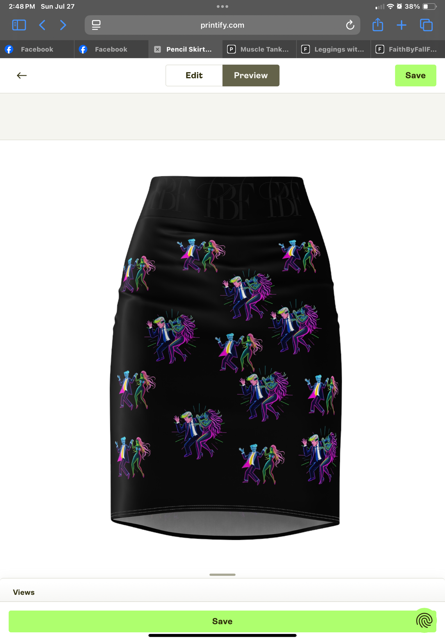 Stylish Dance-Themed Women's Pencil Skirt, Trendy Skirt for Parties, Night Out, Dance Lovers, Gift for Her, Unique Fashion Statement