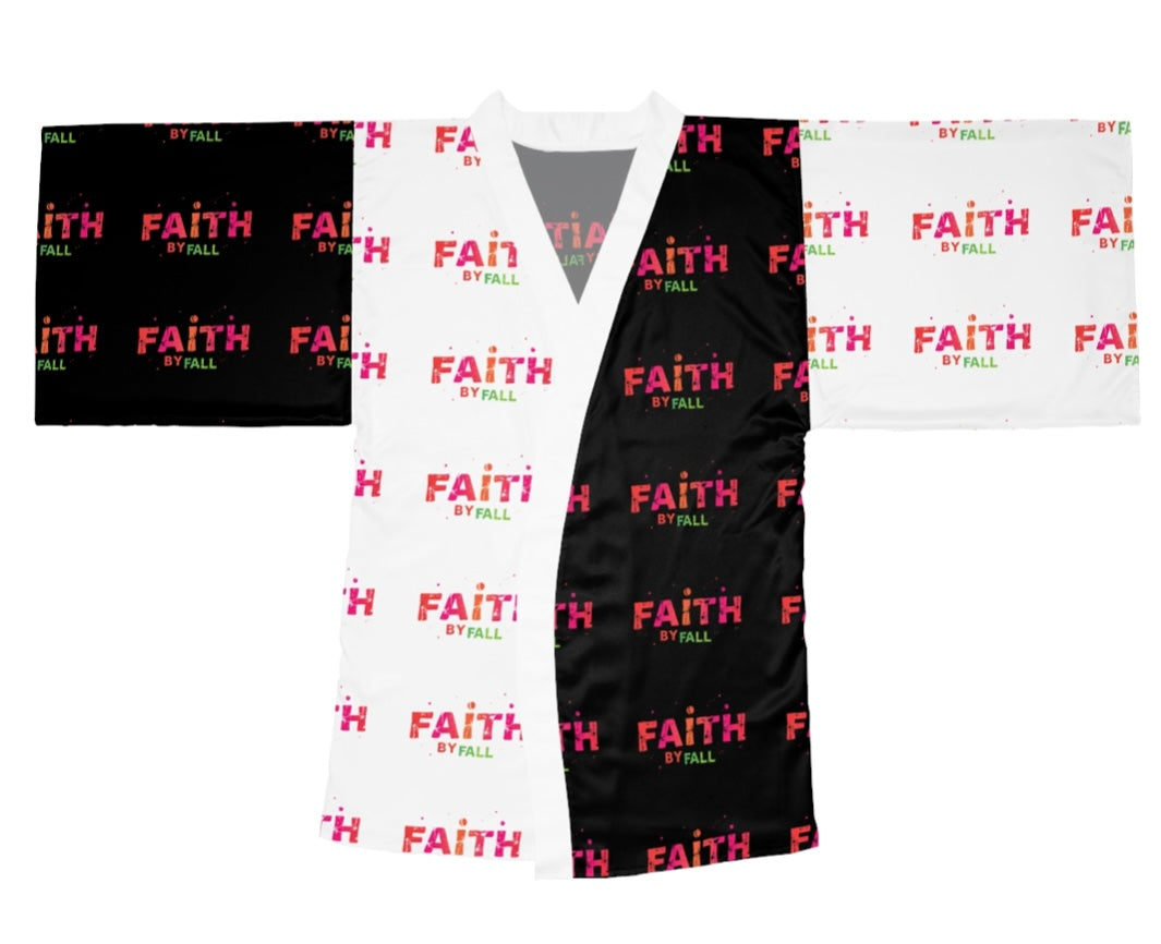 Faith Long Sleeve Kimono Robe | Cozy Loungewear, Spiritual Gift, Relaxation Apparel, Faith Inspired Outfit, Comfortable HomewearP
