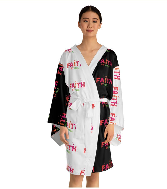 Faith Long Sleeve Kimono Robe | Cozy Loungewear, Spiritual Gift, Relaxation Apparel, Faith Inspired Outfit, Comfortable HomewearP