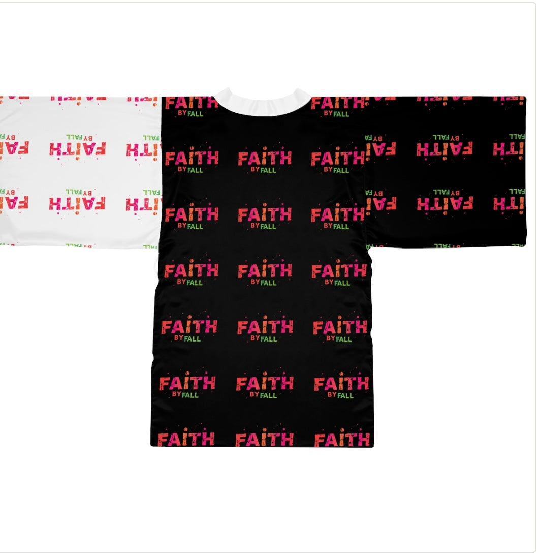 Faith Long Sleeve Kimono Robe | Cozy Loungewear, Spiritual Gift, Relaxation Apparel, Faith Inspired Outfit, Comfortable HomewearP